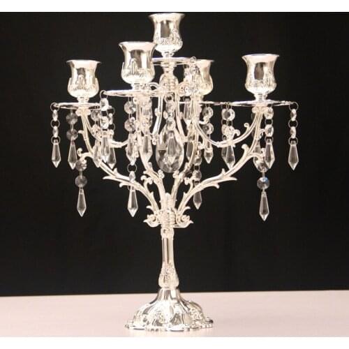 ZHENWEN Decorative Silver Candlesticks