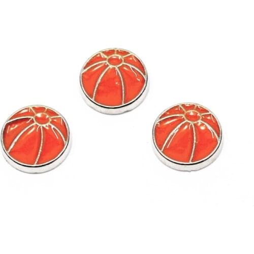 10Pcs /Lot Batch Of Hot Selling Basketball Floating Rhyme Living Glass Memory Pendant Jewelry