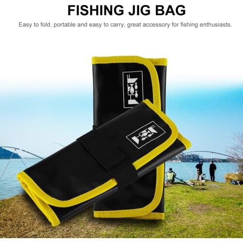 2 Color Fishing Jig Bag Sea Waterproof PVC Fold Fishing Jig Lure Tackle Gear Tools Pockets Bags Fishing Tackle Accessory