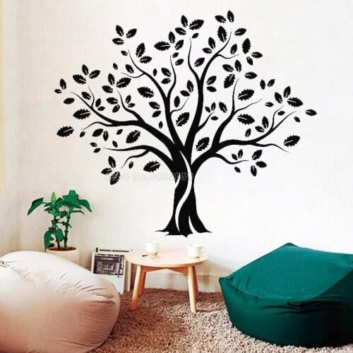 Large Tree Vintage Wall Decals Removable Nursery Mural Wall Stickers For Kids Bedroom Living Room Decoration Home Decor LL2664