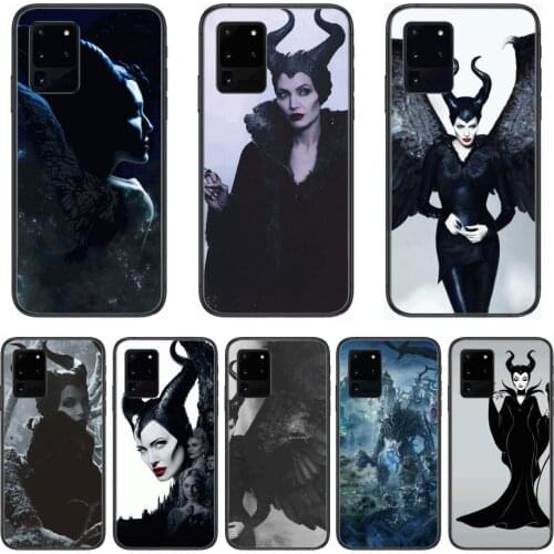 Disney Maleficent Angelina Jolie Phone cover hull For SamSung Galaxy S 6 7 8 9 10 20 21 Plus Edge E note 5G Lite Ultra black