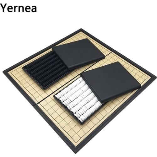 Yernea Hot Go Game Magnetic Folding Entertainment Go Game Pieces Magnetic Adult Childrens Training Chess Board Game Wei qi Gift