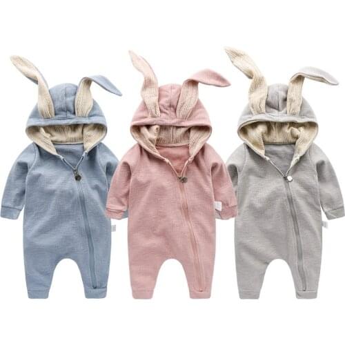 New Spring Autumn Baby Rompers Cute Cartoon Rabbit Infant Overalls Girl Boy Jumpers Kids Baby Outfits Clothes