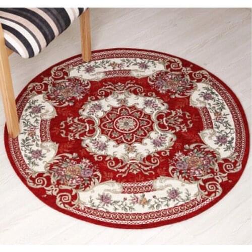 Round Jacquard Carpets For Living Room Area Rugs And Carpets Soft Floor Mat For Bedroom Children Play Mat prayer carpet