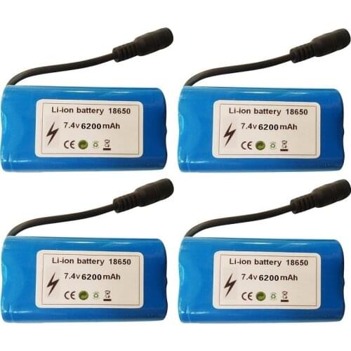 7.4V 6200mah Li-ion Battery 18650 2S for T188 T888 2011-5 V007 C18 H18 Remote Control Fish Finder Fishing Boat toys Parts