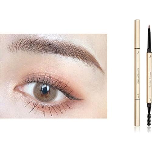 Small Gold Bars Waterproof Thin Eyebrow Pen Enhancers Label Natural Eyebrow Pencil Slim 5 Color Eye Makeup cosmetic