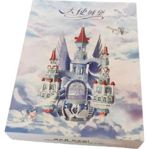 Picture Kingdom 3D Metal Nano Puzzle Angel castle building Model Kits DIY Laser Cut Assemble Jigsaw Toys For Kids Adults