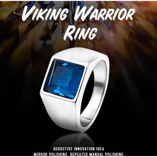 BEIER new store Square Fashion Design Blue and Green Stone Luxury Mens and Womens Rings High quality gift dropshipping BR8-587