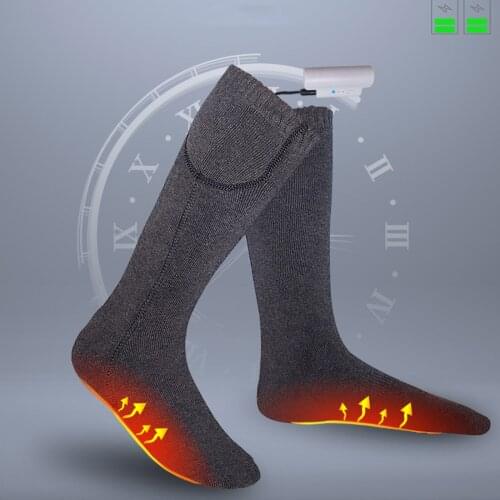 Electric Heated Socks Three Modes Unisex Outdoor Sports Socks Winter Warm Socks For Cycling Hiking Camping Ski Skate Travel