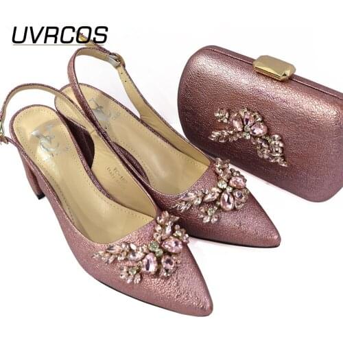 New Arrival Italian Shoes with Matching Bags African Women Shoes and Bags Set for Prom Party Summer Sandals High Quality Pumps