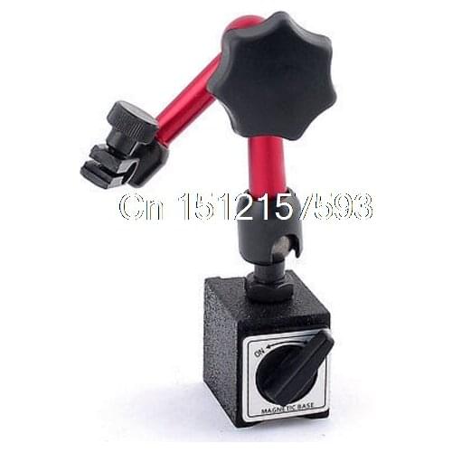 Portable Dial Indicator On/Off Magnetic Base Stand Black Burgundy