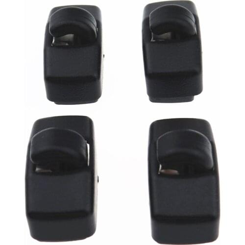 4Pcs 3B0857561B Black Sun Visor Hook Buckle, For Volkswagen Passat Beetle Jetta Golf GTI Mk4Bora Sharan Touran EOS Seat Alhambra