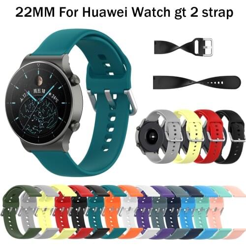 Bracelet Strap 22MM For Huawei watch gt 2e / GT1 / GT2 46MM smartwatch Replacement Silicone Watchstrap For Huawei Watch GT2 pro