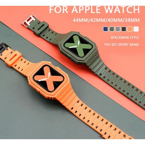 Newest Sport Strap for Apple Watch Series 6 SE 5 4 44mm 42mm Accessories Soft Tpu Transparent Bracelet IWatch 5 4 6 SE 38 40mm