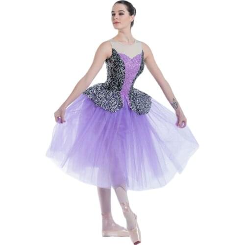 Lilac sequin & Sequin bodice dance costumes ballet Costume performance dance costume ballet tutu Romantic Ballet Tutu