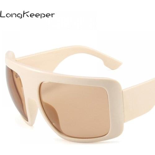 Oversize One Piece Square Sunglasses For Women 2021 New Brand Big Shield Female Sun Glasses Men Vintage Gradient Shades Oculos