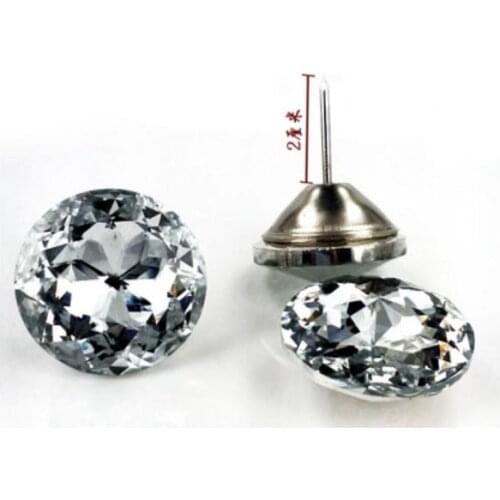 Rhinestones Buttons 5size bauhinia nail button Crystal Sofa Soft Button Bar Wedding Background Decorative Crystal Buckle Package