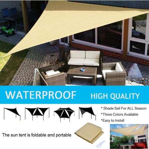 Triangular Shade Garden Waterproof UV Sun Shade Sail Shelter Sunshade Swimming Pool Canopy For Outdoor Camping Picnic Tent