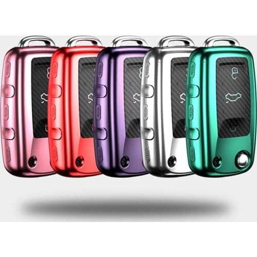 Protective TPU Remote Car Key Case Cover for Volkswagen VW POLO Tiguan Passat B5 B6 B7 Golf EOS Scirocco Jetta MK6 Octavia