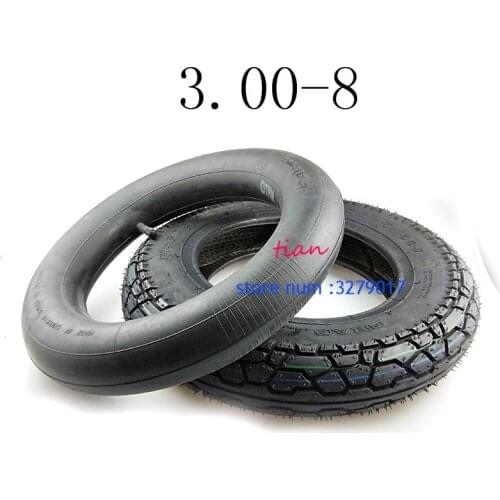 Warehouse Vehicles Mini Motorcycle 3.00-8 / 300-8 Tire & inner tube 4PR tyre fits Gas and Electric Scooters