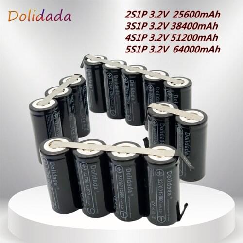 3,2 V 32700 25600mAh 38400mAh 51200mAh 64000mAh Rechargeable Lifepo4 High Drain for Battery Pack Diy Vehicle Electric Bicycles