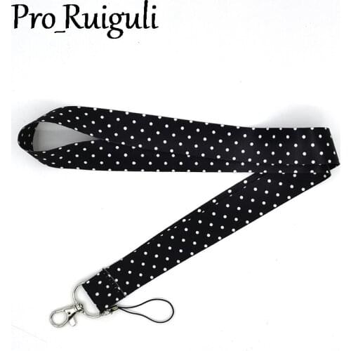 30pcs Wave point Classical Style Lanyard For keys The 90s Phone Working Badge Holder Neck Straps With Phone Hang Ropes webbings