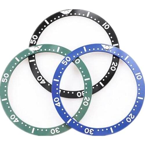 38mm Flat Luminous Ceramic Watch Bezel Replacement For SKX007 SKX009 SKX011 Series Repair Accessories Black/Green/Blue Available