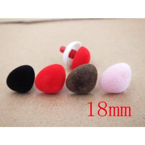 40pcs 18mm Mixed colors Teddy Bear Noses Safety Noses --Each color 10pcs