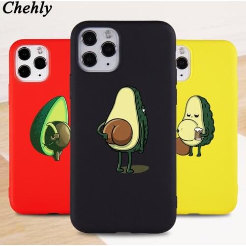 Avocado Phone Case for IPhone 6s 7 8 11 12 Mini Plus Pro X XS MAX XR SE Fashion Cases Soft Silicone Fitted Back Accessorie Cover