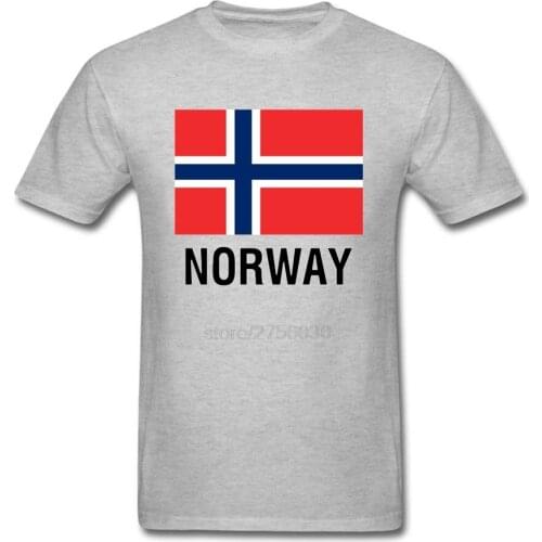 Norway Flag Men T Shirt Streetwear Custom Mens T Shirts Christmas Halloween Short Sleeve O Neck 100% Cotton Oversized T Shirts