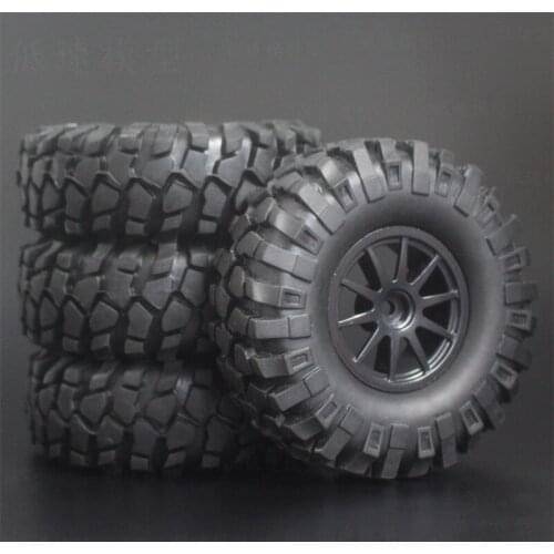 4PCs Rubber 108mm 1.9'' Rock Crawler Tyre Sponge inserts Included Wheels Rim For 1:10 Scale RC Model Car Tamiya CC01 D90 910