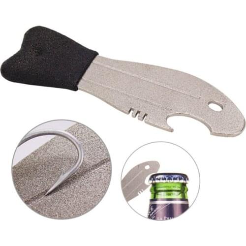 Mini Outdoor Multi-functional Sharpener Grinding Hooks Fishhook Sharpening Fishing Tackle Accessory Tools