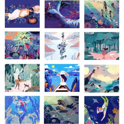 New DIY On Canvas Painting By Numbers The Underwater World Acrylic Pictures By Numbers Home Wall Art Decor Have Factory