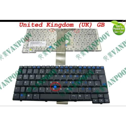 New Laptop keyboard for HP Compaq nc4200 nc4400 tc4200 tc4400 Tablet PC Black UK GB Version - K001102N1 UK