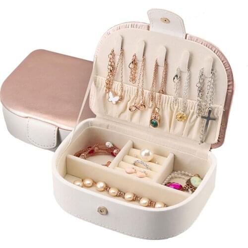 Large Capacity Jewelry Organizer Box Creative Portable Lovely Fashion Jewelry Box Earrings Box Jewelry Display Storage