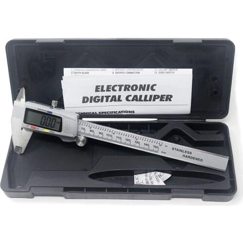 Stainless Steel Calipers 6 Inch 0-150mm LCD Dispaly Electronic Digital Vernier Caliper Micrometer Measuring Tools