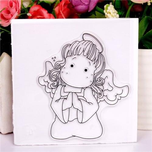 New girl cartoon pattern Stamp And metal die Scrapbooking Alphabet Stamp Embossing Craft making Silicone Transparent Stamps