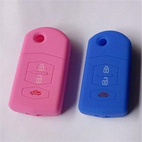 Silicone car key cover key protector keychain for Mazda2 Mazda3 Mazda5 Mazda6 CX-5 CX-4 CX7 CX9 MX5 Atenza Axela
