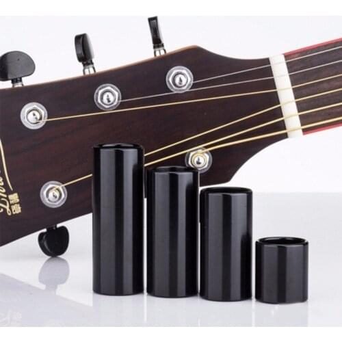 28/50/60 / 70mm Stainless Steel Black Guitar String Finger Slide Slider Bright Sound Acoustic Electric Guitar Parts Accessory