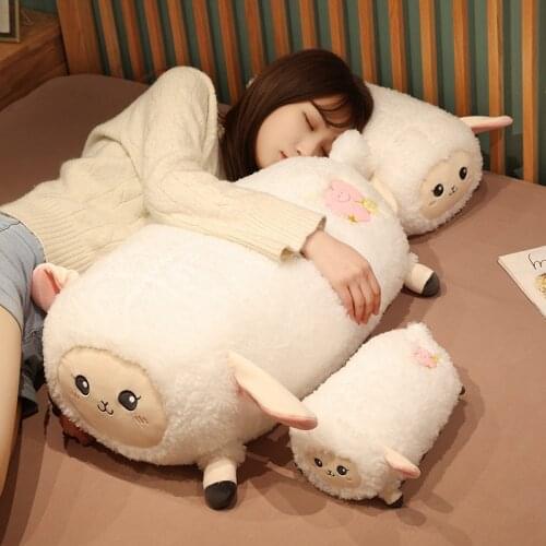 Super soft Sheep Plush pillow toy stuffed Animal Simulation Lamb Doll Toy Childrens Bedroom Decoration Gift