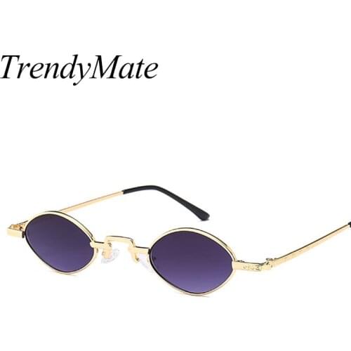 Trending Women Small Oval Sunglasses Candy Colors Fashion Men Clear Red Lens Shades UV400 Cute Sexy Ladies Sun Glasses 1513T