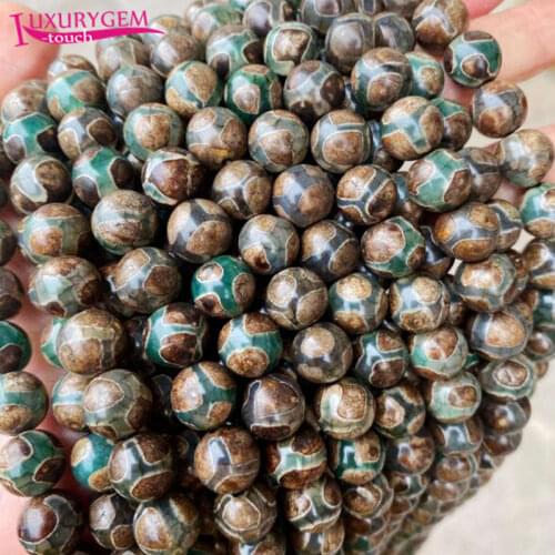 High Quality Natural Multicolor Agates Stone Round Shape Loose Spacer Crack Beads 6/8/10/12mm DIY Jewelry Accessory 38cm sk26