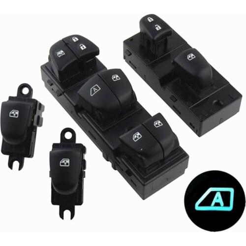 High Quality Ice Blue Light Electric Power Window Lifter Switch Button For Nissan Tiida 2011-2016 Altima Sylphy X-Trail Qashqai