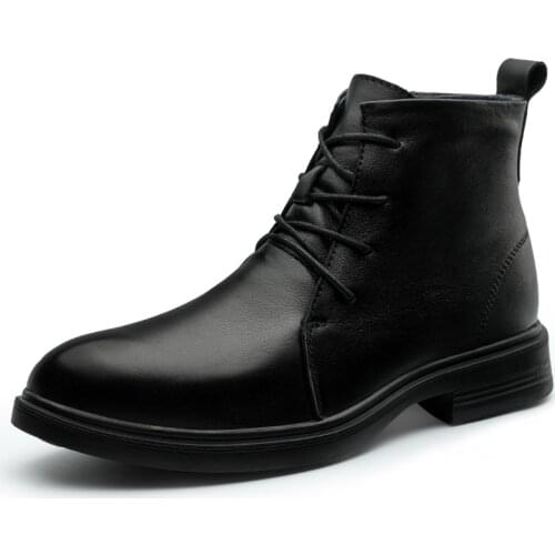 Winter Autumn Boots Men Fashion Casual Boots Men Design Mens Boots Popular Brand Durable Lace-up Genuine Leather Botas Hombre