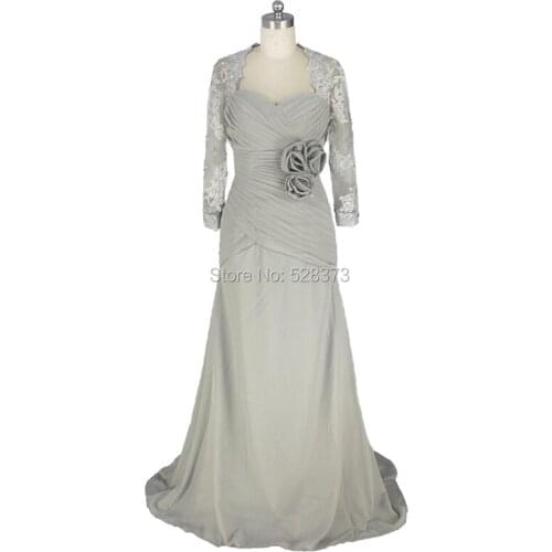 YNQNFS MD74 Elegant Party Dress Evening Dress Open Back Long Sleeve Mermaid Mother of the Bride Real Pictures