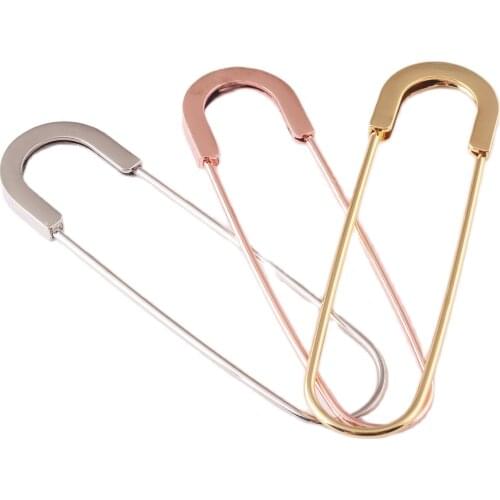 10pcs 80*21mm Large Charming Safety Pins Rose Gold Craft Findings Metal Brooch Safety Pins DIY Sewing Tools Accessory