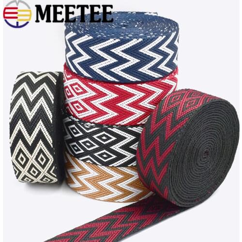 4M 2.2mm Thick 38mm Polyester Jacquard Webbing Canvas Ribbon for Strap Belts Tape Bag Backpack DIY Sewing Biasband Accessories