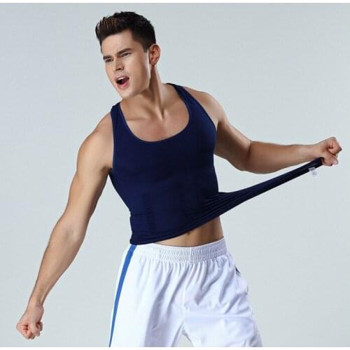 2020 Men Slimming Body Shaper Tummy Shaper Vest Slimming Underwear Corset Waist Waist Cincher Men Bodysuit Summer New