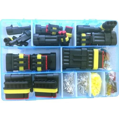 240PCS Wiring Seat Car Waterproof Connector Connector Male Female Pin / Socket Wiring Spring Terminal Set