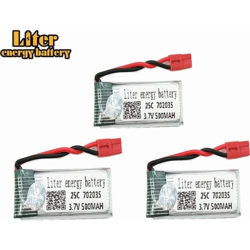 3PCS 3.7V 500mah 702035 25C LiPo battery for SYMA X5A-1 X15 X15C X15W remote control Quadcopter Helicopter RC spare parts